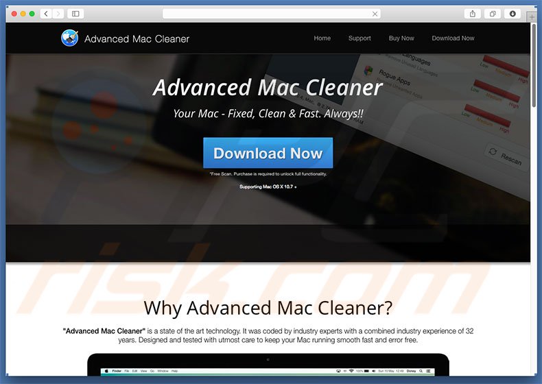 i have the advanced mac cleaner virus